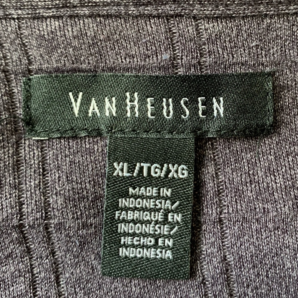 Van Heusen Purple 2 Button Collar Long Sleeve - Picture 3 of 6